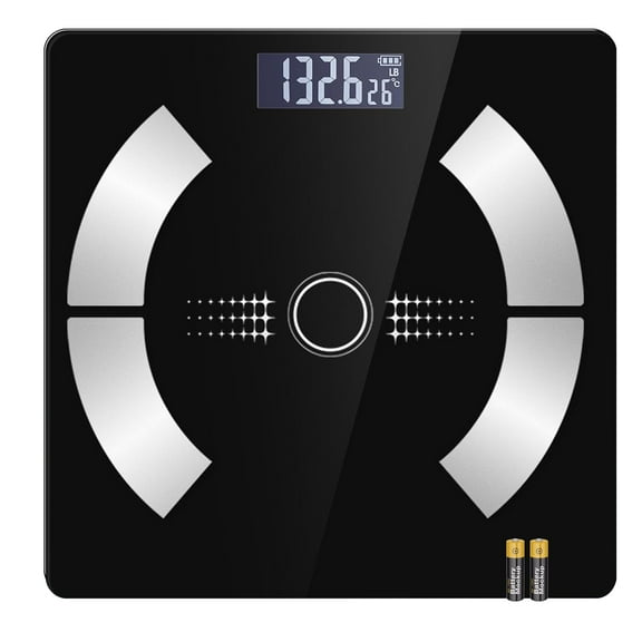 Digital Body Weight Scale, Highly Accurate Scale for Weight, LED Display Weight Measurements, Round Corner Design, Anti-Slip, 400 lb