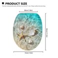 thumbnail image 6 of SEANATIVE Beach Starfish Shells Toilet Lid Cover Soft Plush Seat Covers Tank Lip Covers Easy to Clean Fits Most Toilet Lids Dust Cover Bathroom Decoration Accessories, 6 of 6