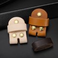 thumbnail image 5 of 2Pack Leather Belt Loop Keepers, 11.5cm Outer Girth Belt Strap Ring Buckle (Coffee), 5 of 6
