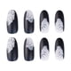 thumbnail image 3 of Fiudx 24 Uñas Postizas Largas y Brillantes con Diseño de Ataúd y Diamantes, 3 of 3