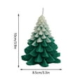 thumbnail image 5 of Christmas Tree Shaped Candles Decorations Xmas Wax Scented Candles 3.3 x 3.9 inch Snow Tree Shaped Candle for Christmas Holiday Table Decoration Christmas Tree Taper Candles Party Supplies, 5 of 5