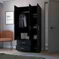 thumbnail image 6 of We Have Furniture Four Door Armoire Crosby, Bedroom, Black, 6 of 9