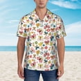 thumbnail image 4 of Goofa Butterfly Flowers Hawaiian Shirt for Men, Unisex Summer Beach Casual Short Sleeve Button Down Shirts,Aloha Tropical Floral print shirt-XX-Large, 4 of 9