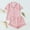 Pink(New), variant on PNTUTB Women's Fashion Striped Heart Print Collared Button Pocket Short Sleeve Top with Elastic Waist Shorts Pajama Set