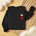 thumbnail image 5 of Lorytime Womens Christmas Sweatshirts Santa Claus Print Shirt Crew Neck Long Sleeve Pullover Loose Tops for Holiday, 5 of 6