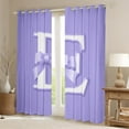 thumbnail image 2 of Erosebridal Kawaii Initial Letter Curtains for Living Room, Monogrammed E 30%-50% Blackout Curtains Set of 2 (42x63), Ribbon Cow Curtains and Drapes (42x63), Window Curtains Bedroom Decoration, 2 of 6