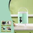 thumbnail image 2 of Storage Containers Storage Solution for Outdoor Use Insulated Beverage Dispenser 6 Liter with Leak Proof Spigot and Handles for Hot Cold Drinks Stainless Steel Server for Coffee Tea, 2 of 4
