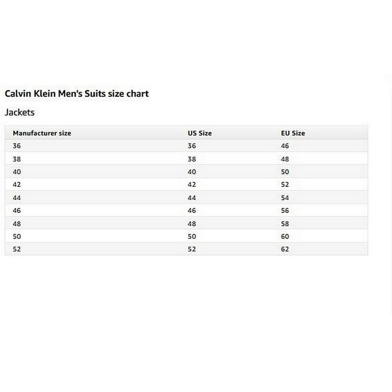 Calvin klein women shoes size chart sales