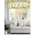 thumbnail image 5 of Lemon Flower Leaf Valances for Windows, Rod Pocket Kitchen Valance Curtains - Soft & Washable Small Window Treatment for Living Room,&nbsp;Bathroom, Summer Country, 54x18inch, 5 of 9