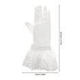 thumbnail image 2 of WRITWAA Gants de Fête de Thé Blancs pour Femmes Satin 1 Paire Protège Manches de Robe de Mariée pour Événements Formels, 2 of 8