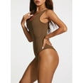 thumbnail image 5 of Wytyjxccyy Women's Bodysuits Ribbed Square Neck Sleeveless Tank Tops Jumpsuits Rompers, 5 of 8