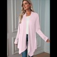 thumbnail image 4 of Chaqueta Informal de Cuartos y Abertura Frontal para Mujer, Abrigo Ligero y Moderno con Abertura Frontal. Rosa XXL, 4 of 9