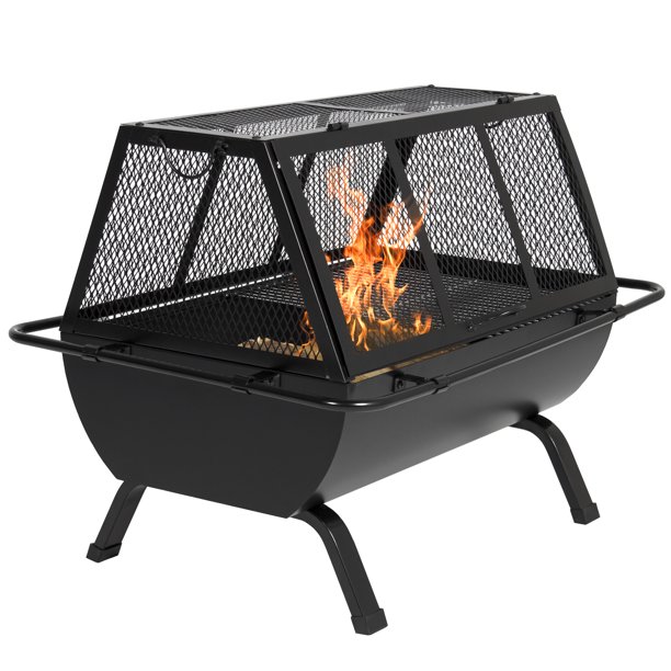 Best Choice Products Steel Grill Bbq Fire Pit Outdoor Cooking Patio Yard Campfire Walmart Com Walmart Com