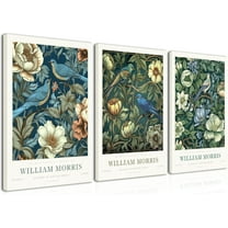 Hieng William Morris Wall Art Vintage Butterfly Poster Prints Set of 3 Botanical Flower Aesthetic Pictures Gallery Canvas Artwork Nouveau Painting Decor for Living Room Bedroom 16x24in Unframed