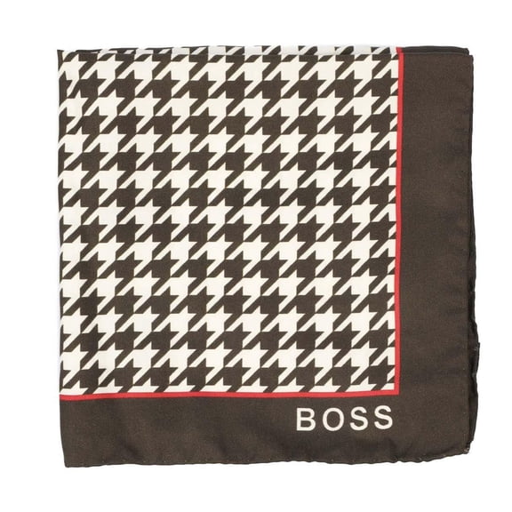 Boss Logo Silk Pocket Square