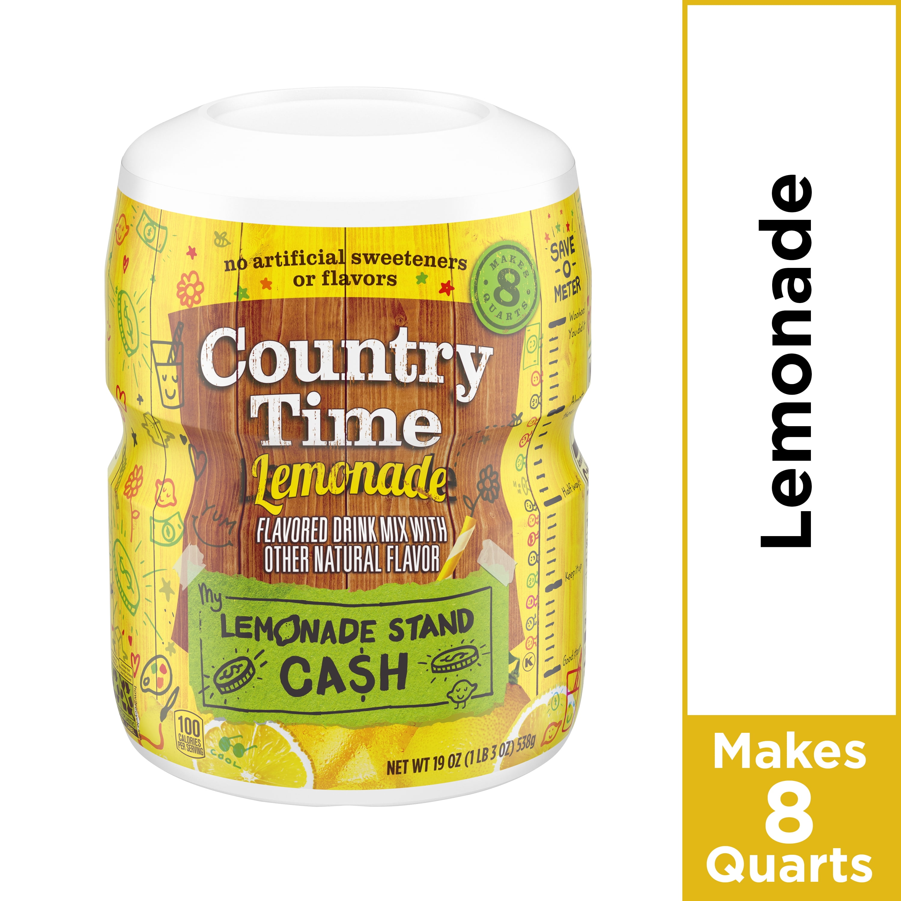 (2 Pack) COUNTRY TIME Yellow Lemonade Powdered Soft Drink 23.9 oz