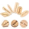 thumbnail image 2 of 200pcs Handmade Tag Label Wooden Button Connector Sew Scrapbooking Crafts, 2 of 8