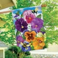 thumbnail image 6 of Briarwood Lane Pansies Spring House Flag 28 x 40, 6 of 7