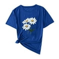 thumbnail image 4 of Perfectbot Womens T-Shirts Crew Neck Summer Floral Print Short Sleeve Fashion Blouses,S-3XL, 4 of 4