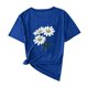 thumbnail image 3 of Camisas de Manga Corta para las Mujeres Moda Casual Impresión Cuello Redondo Suéter Tee Blusas, 3 of 4