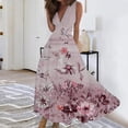 thumbnail image 4 of Ruyang Summer Maxi Dress,2024 Womens Elegant Wrap V Neck Sleeveless Maxi Dress,Trendy Boho Floral Dress Beach Sundress, 4 of 6