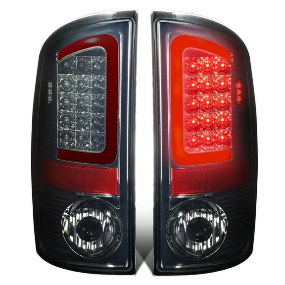 DNA Motoring For 07-08 Dodge Ram 1500 07-09 2500 3500 LED Bar Smoked Chrome Tail Light Pair