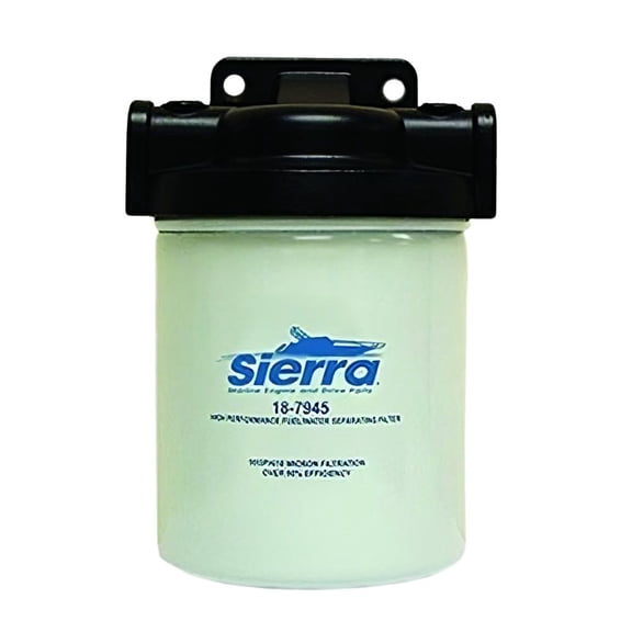 Fuel Water Separator Kit 10 Micron Compatible with Universal Marine 3/8" Aluminum Tall Filter 90 GPH Ethanol Approved Outboard Inboard Sterndrive Gasoline Cross-references