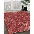thumbnail image 2 of Ahgly Company Indoor Square Patterned Bean Red Area Rugs, 5' Square, 2 of 6