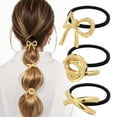 thumbnail image 2 of Sdmnsg-T 3PCS Metal Hair Tie For Women,Gold Cuffs,Metal Geometric Gold Hair Ties, Hair Accessories Stretchy and Non-Damage Ponytail Holders,Ponytail Cuff Hair Bands For Hair Styling, 2 of 26