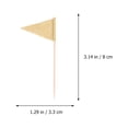thumbnail image 3 of Milisten 15Pcs Glitter Party Cake Topper Golden Paper Triangle Flag Insert, 3 of 3