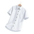 thumbnail image 2 of Jessboyy Mens Short Sleeve Dress Shirts with Pocket Button Down Work Shirts for Men Dressy Casual Wedding Party Semi Formal Shirt Summer Tops White S, 2 of 9
