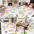 thumbnail image 5 of 5'x8' Area Rugs, Easter Eggs Indoor Outdoor Area Rug for Living Room Bedroom, Butterfly Flowers Spring Watercolor Branch Floral Washable Bathroom Rugs Kitchen Floor Carpet Mats Home Decor Aesthetic, 5 of 8