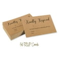 thumbnail image 6 of Inkdotpot 50 Blank RSVP Cards With Kraft Envelopes Rustic Kraft 4"x6" Response Cards-RSVP Reply Card For Wedding-Bridal Shower-Baby Shower-Rehearsal Dinner, 6 of 8