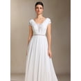 thumbnail image 2 of Vestido de novia Scala, encaje, chifón, sin espalda, maxi, 2 of 6