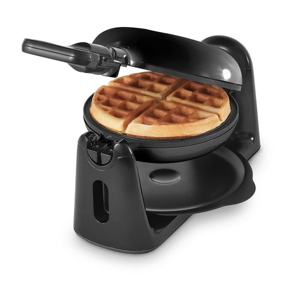 DASH Flip Belgian Waffle Maker With Non-Stick Coating for Individual 1&quot; Thick Waffles – Black