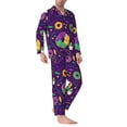 thumbnail image 2 of Sikiie Mardi Gras and Donuts Mens Pajama Set, Soft Warm Long Sleeve Sleepwear, Cozy Button-Down Pjs for Men-XX-Large, 2 of 7