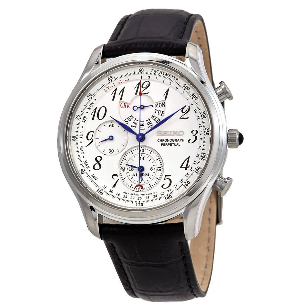 seiko white chronograph
