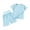 Light Blue 1, variant on Kids Boys Girls Clothes Crewneck Short Sleeve T-Shirt and Shorts Summer Casual Outfit Set