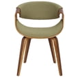 thumbnail image 5 of Curvo Mid-Century Modern Dining/Accent Chair in Walnut and Green Fabric by LumiSource, 5 of 8