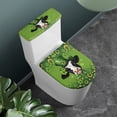 thumbnail image 2 of HELLHERO Clover and Cow Pattern Round Toilet Lid Dust Cover & 2 Pack Toilet Bowl Cover & Soft for Bathroom Home, 2 of 8