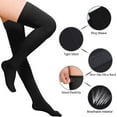 thumbnail image 5 of 1 Pair Wukang 20-32mmHg Black M Size Thigh High Compression Stocking Closed Toe Compression Socks for Women & Men, 5 of 6