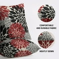 thumbnail image 5 of Black Red Pillow Covers 16X16 Inch Set of 2, Spring Summer Floral Dahlia Flower Cream Decorative Throw Pillow Covers Outdoor Modern Farmhouse Cushion Case for Home Couch Sofa Bed Decor, 5 of 5
