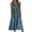 Blue, variant on Uaswgudfs Sleeveless Flowy Summer Midi Dress - Women's Casual V-Neck Tank Dress with Button Detail & Breezy A-Line Sundress Silhouette