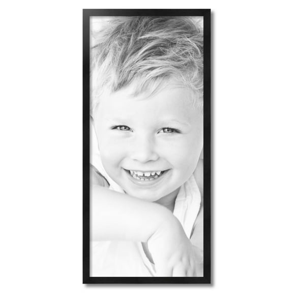 ArtToFrames 16x36 inch Black Picture Frame, Black 16" x 36" Wood Poster Frame (WOM-5141) 1234