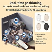 Air Tracker, Key Tracker Tag-4 Pack, Item Finder Works with Find My App (iOS Only), Wallet Tracker for Keys/Wallets，Worldwide Tracking