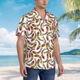 thumbnail image 6 of Picia Colorful Fishes Gentle Cotton Regular Fit Short Sleeve Casual Hawaiian Shirt for Men-Small, 6 of 8