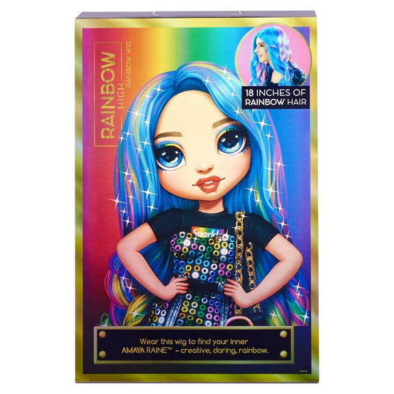 Rainbow High Rainbow Wig – 18" Role Play Wig for Girls