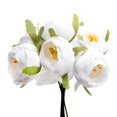 thumbnail image 2 of Rose Buds Flor Artificial Nupcial Ramo Hecho en hogar Decoración De Bricolaje Blanco Soledad Flores artificiales de la seda de Rose, 2 of 7