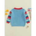 thumbnail image 4 of Suealasg Baby Girl Boy Knit Sweater Long Sleeve Colorful Striped Knitted Sweater 6M 12M 2T 3T Toddler Boy Girl Fall Winter Pullover Sweater, 4 of 8