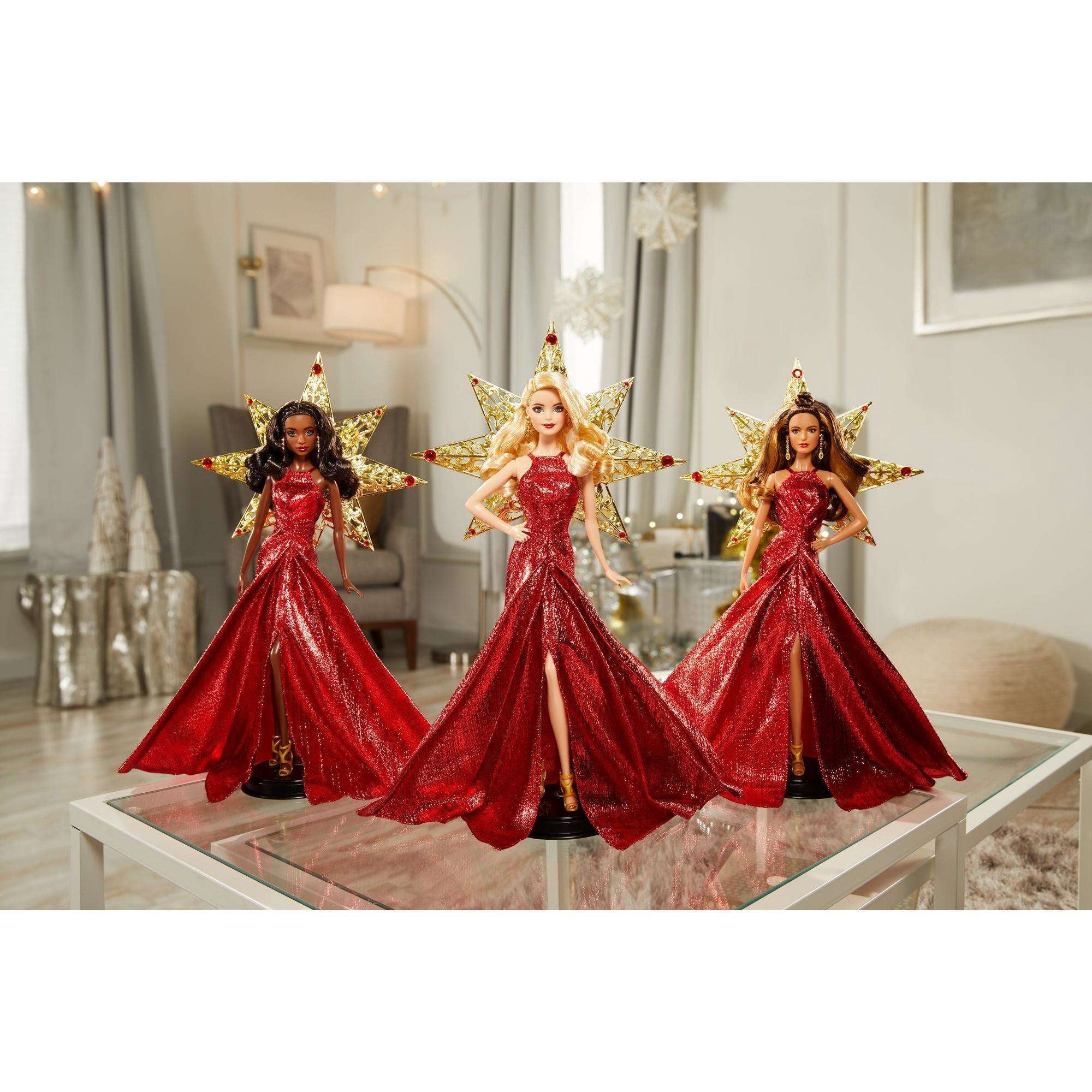 2017 Holiday Barbie Doll, Brown Hair